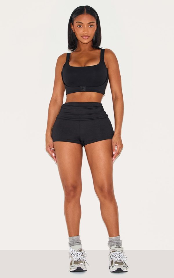 Shape Black Active Ruched Side High Waisted Biker Shorts