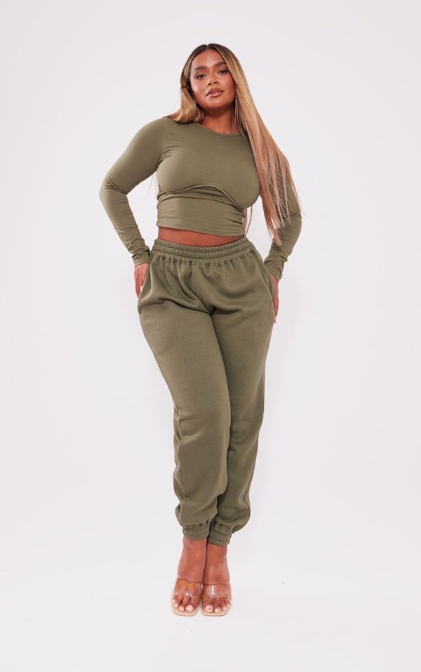 Shape Khaki Underbust Long Sleeve Top