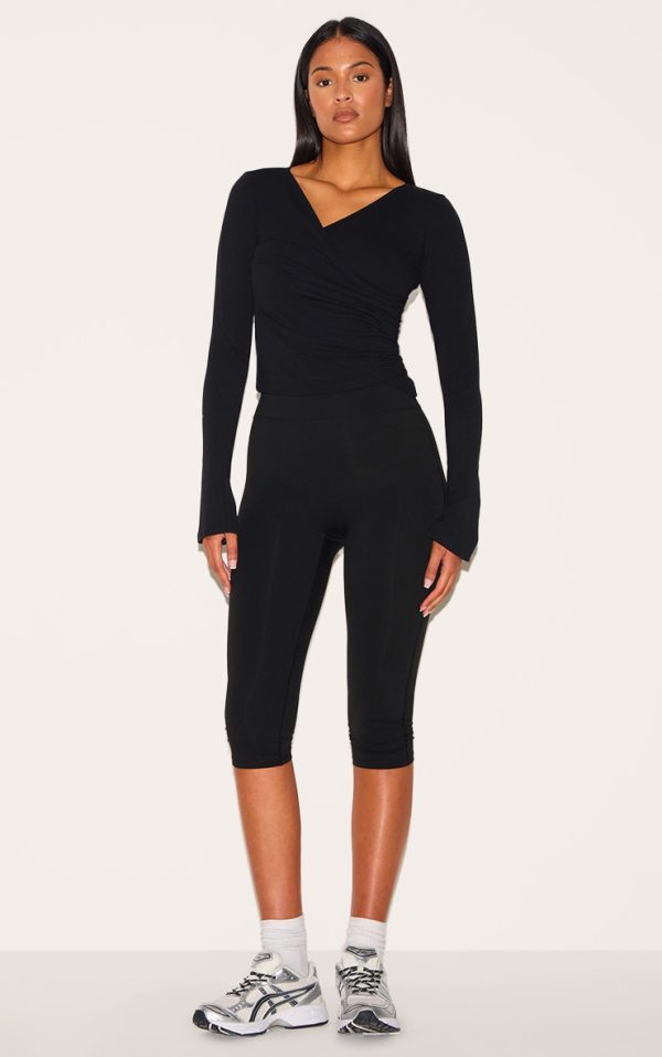 Tall Black Sculpt Pedal Pusher Leggings