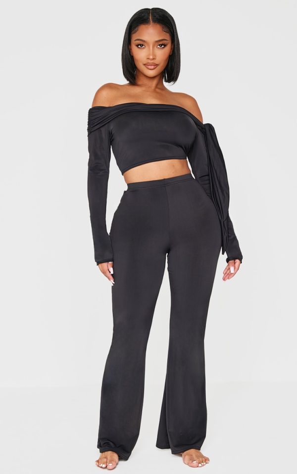 Shape Black Sculpt High Waisted Flared Pants