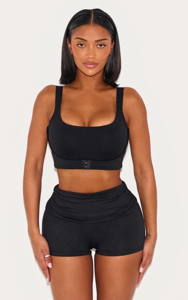 Shape Black Active Underbust Support Strap Padded Sports Bra