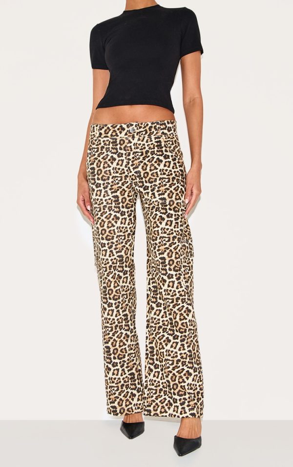 Leopard Printed Cargo Pants