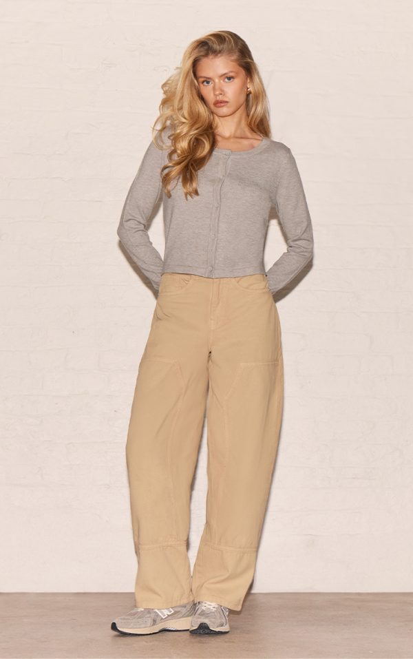 Sand Carpenter Seam Detail Jeans