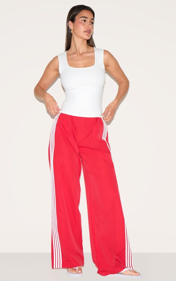 Tomato Shell Side Stripe Detail Track Pants