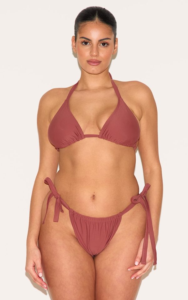 Plus Rust Basic Triangle Bikini Top
