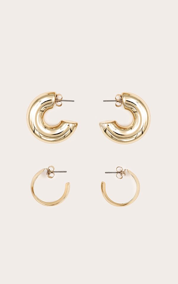 Gold Chubby Hoop Multipack