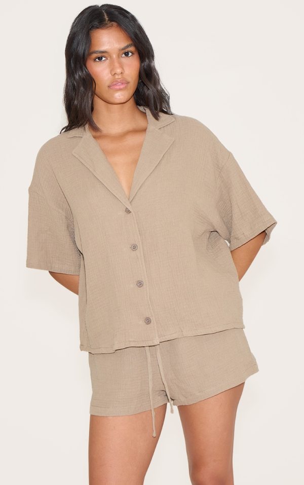 Clay Woven Floaty Drawstring Shorts