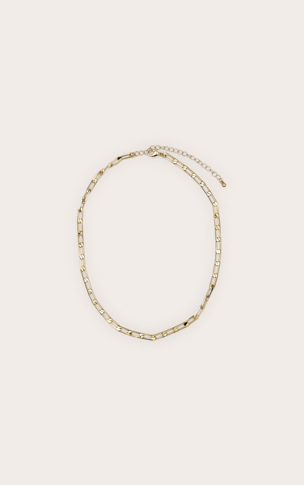 Real Gold Plated Long Link Necklace