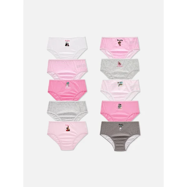 10-Pack Animal Days of the Week Briefs - Multi