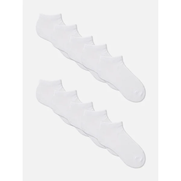 10-Pack Essential Sneaker Socks - White