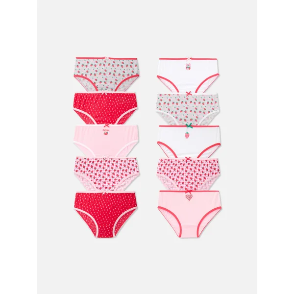 10-Pack Strawberry Graphic Briefs - Multi