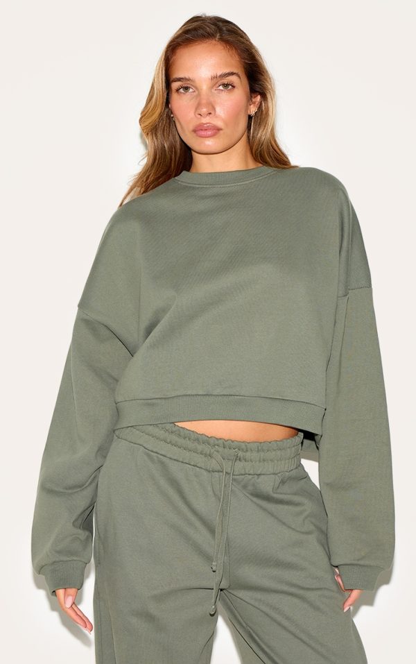 Olive Premium Boxy Sweatshirt