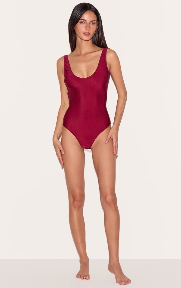 Berry Basic Scoop Swimsuit