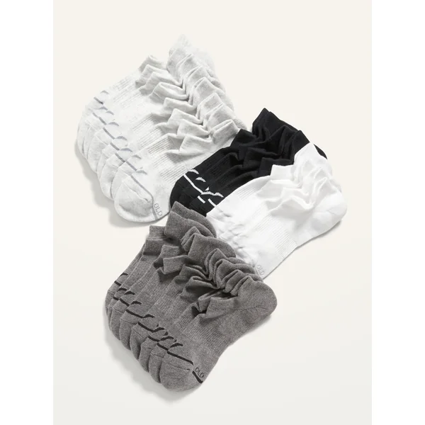 12-Pack Athletic Ankle Socks - Gray Combo