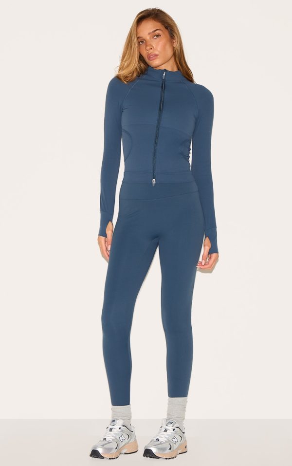 Midnight Blue Ultimate Sculpt High Waist Gym Leggings
