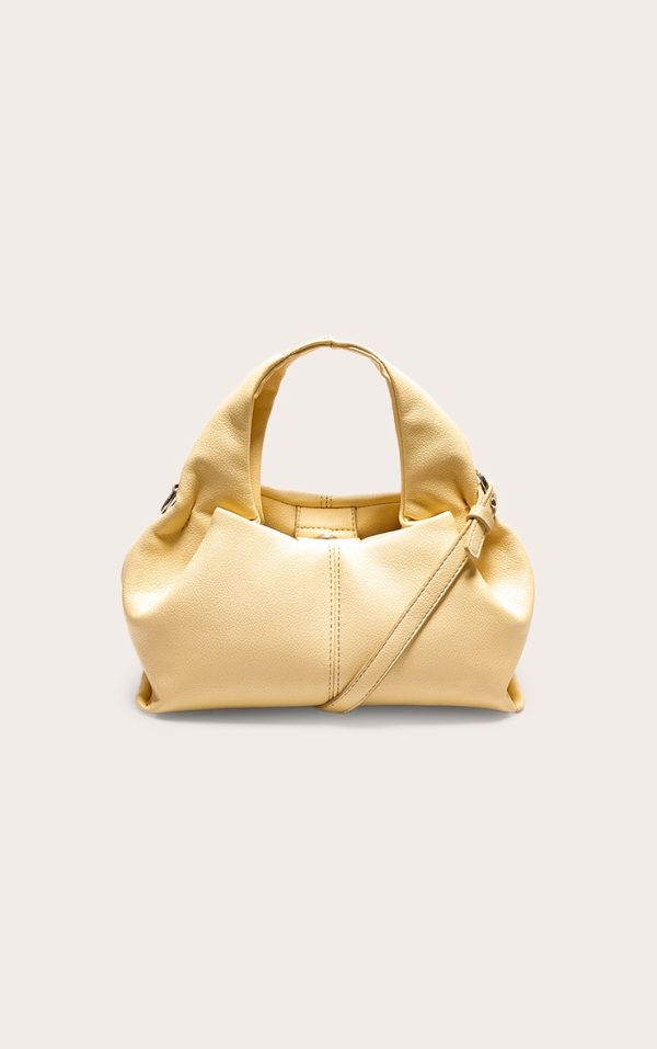 Butter Cream Slouchy Mini Pu Handbag
