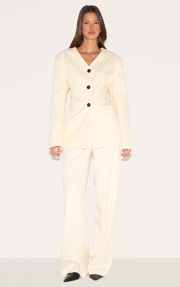 Sand Premium Tailored Straight Leg Pants