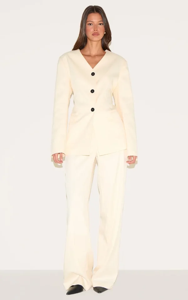 Sand Premium Tailored Straight Leg Pants