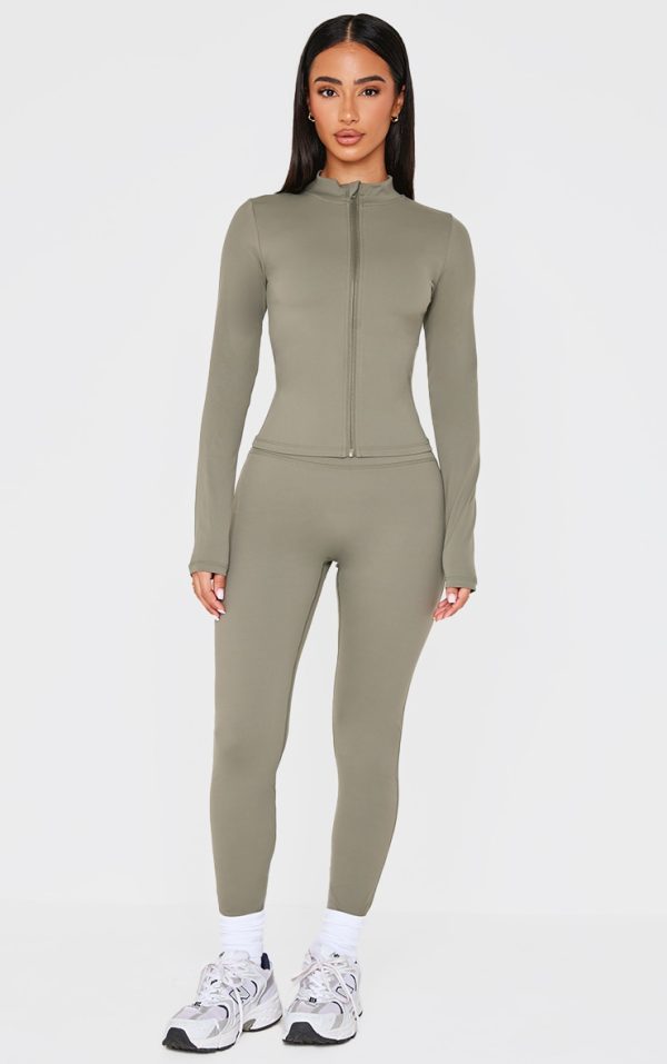 Petite Olive Sculpt High Waist Gym Leggings