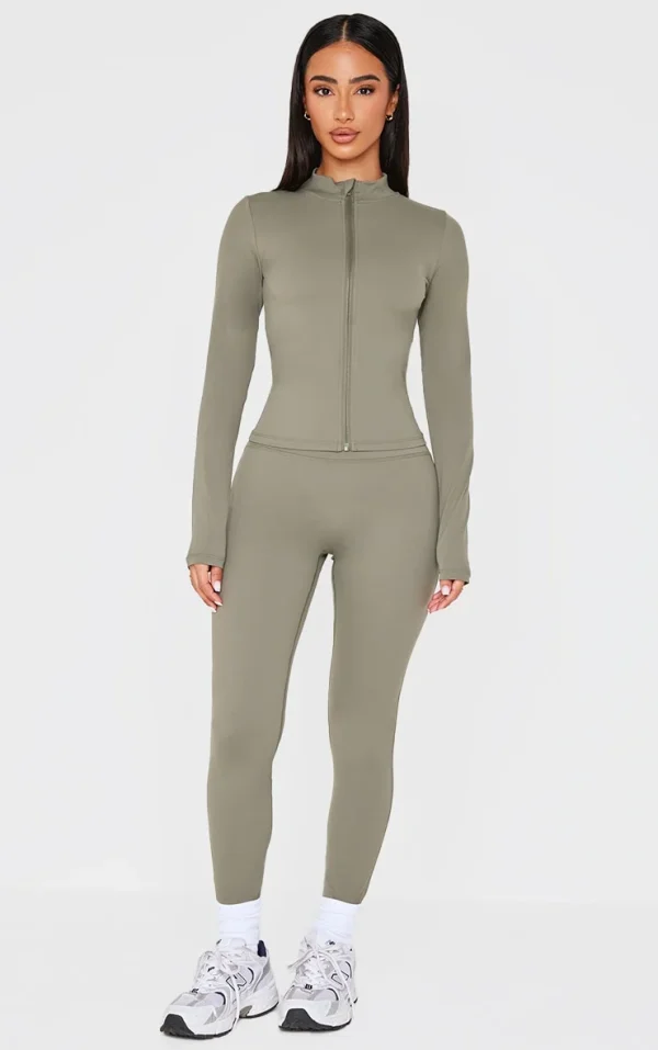 Petite Olive Sculpt High Waist Gym Leggings