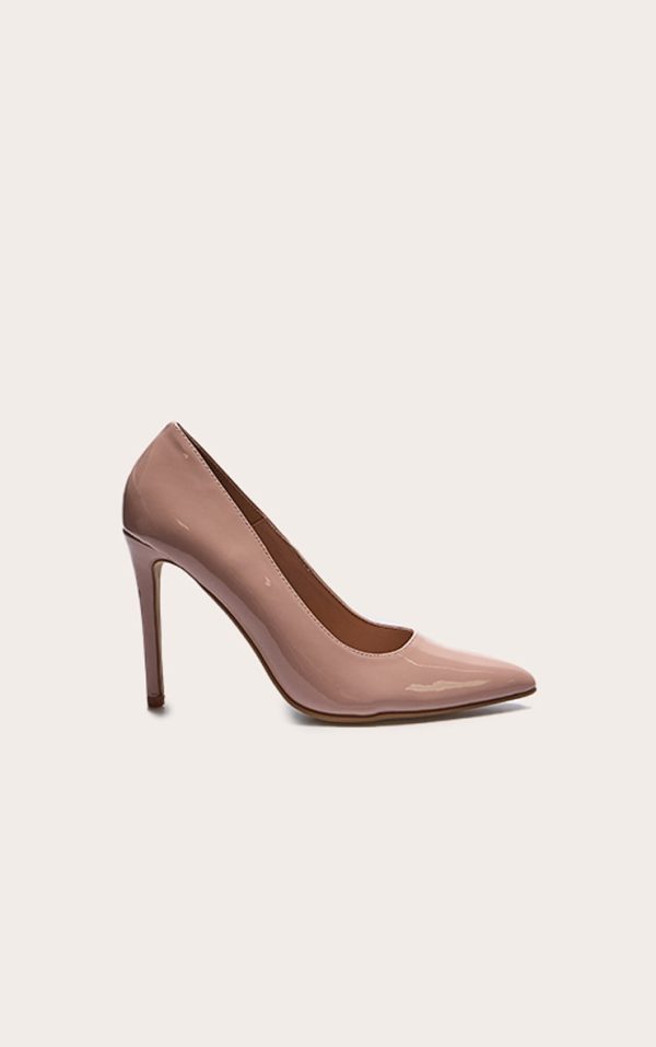 Nude Patent Wide Fit Court Heels
