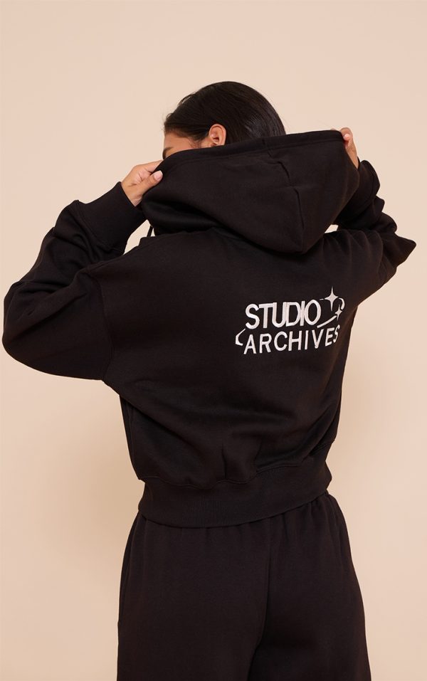 Black Studio Archives Embroidered Zip Up Jacket