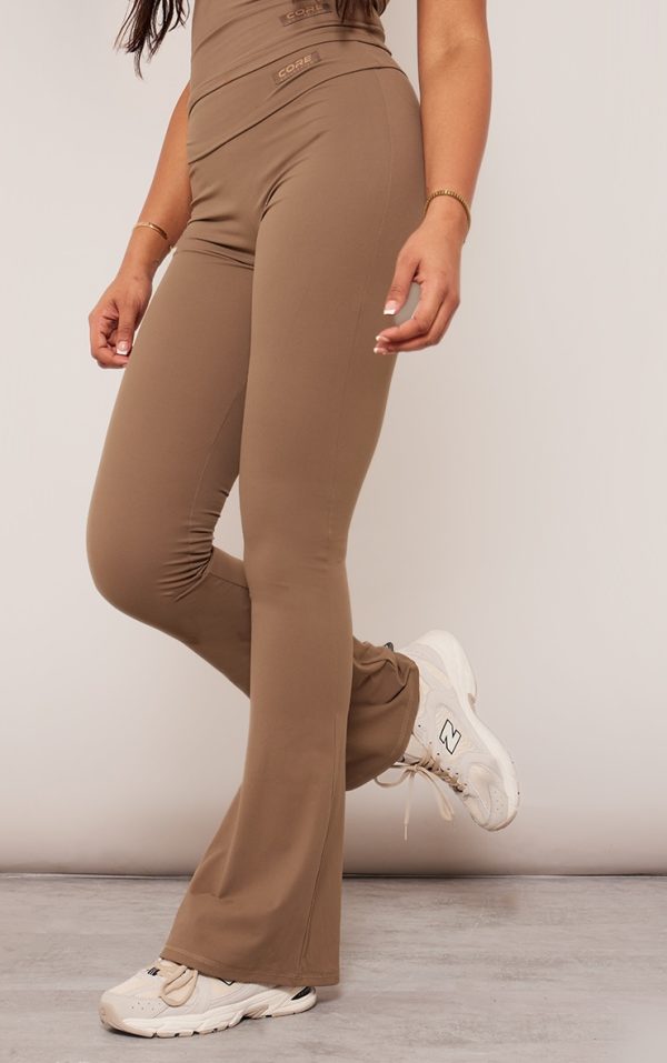 Tall Mocha Core Collection Tab Snatched Sculpt Foldover Pants