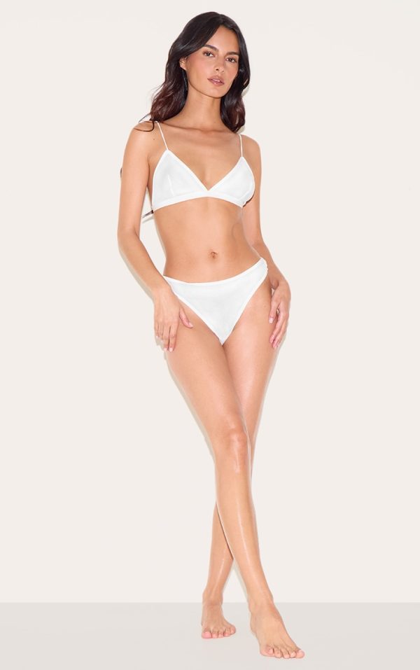 White Mesh Basic Thong