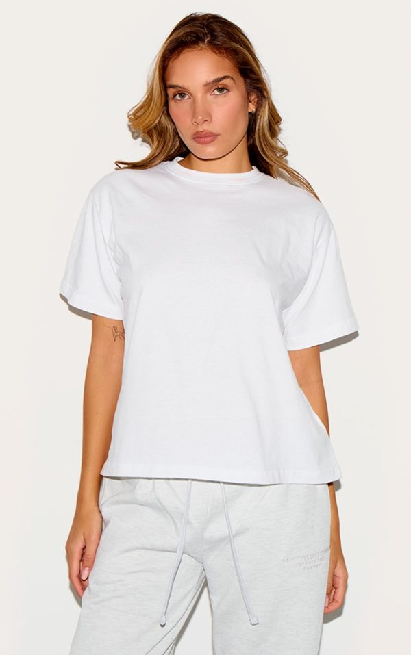 White Boxy Oversized T Shirt