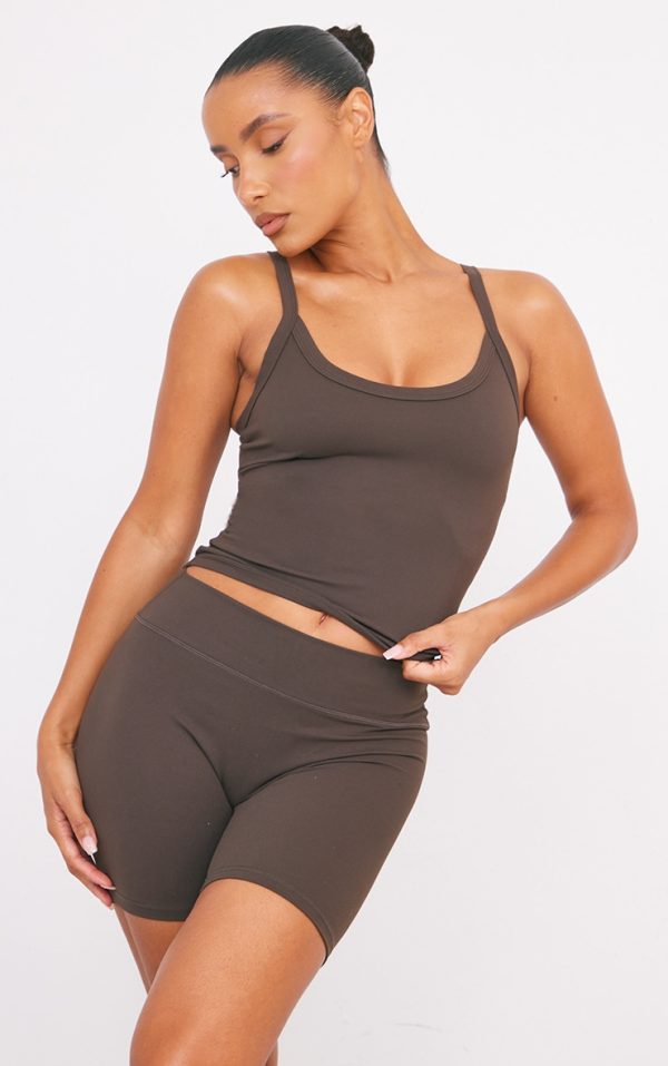 Espresso Ultimate Sculpt Strappy Gym Vest