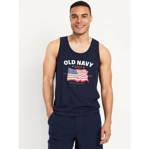 2025 Flag Graphic Tank Top - In the Navy