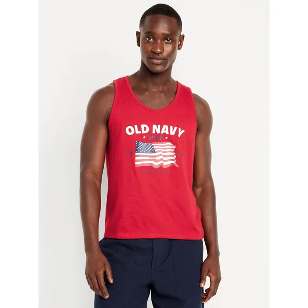 2025 Flag Graphic Tank Top - Robbie Red