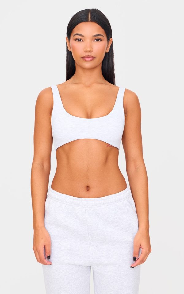 Ash Grey Sculpt Double Layer Padded Sports Bra