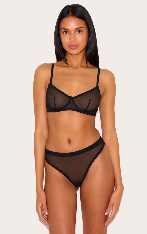 Black Mesh Briefs