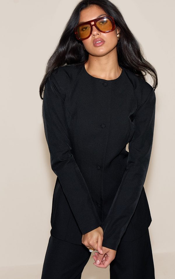 Black Tailored Fitted Blazer