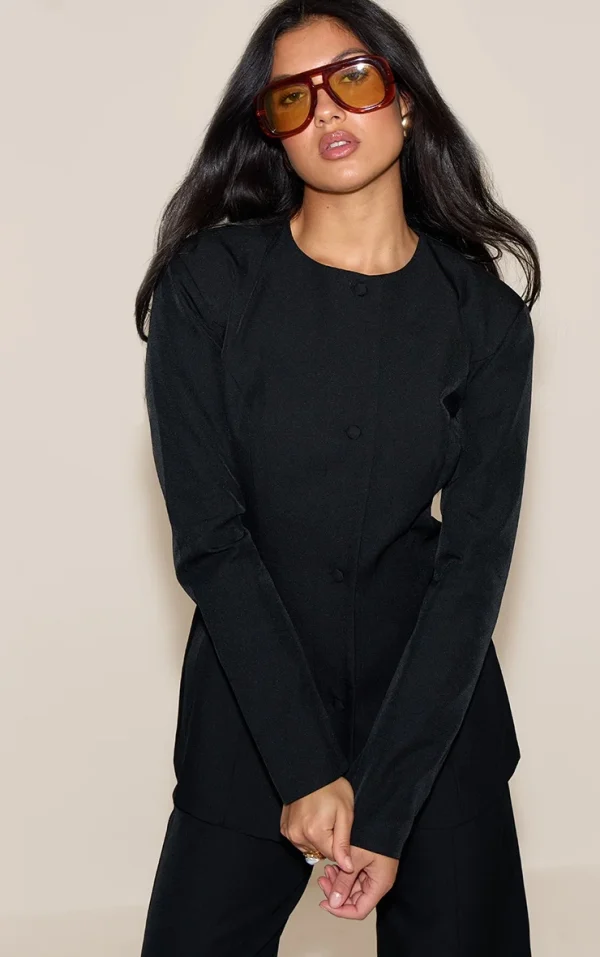Black Tailored Fitted Blazer