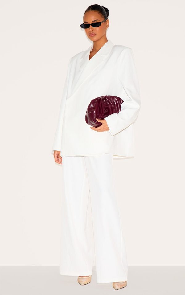 White Tailored Woven Pants