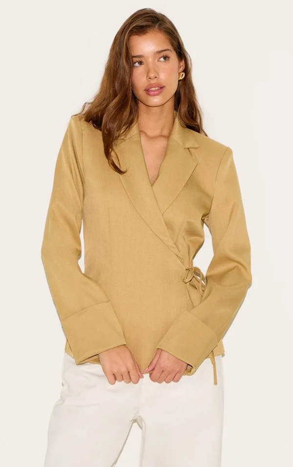 Sand Tie Side Blazer