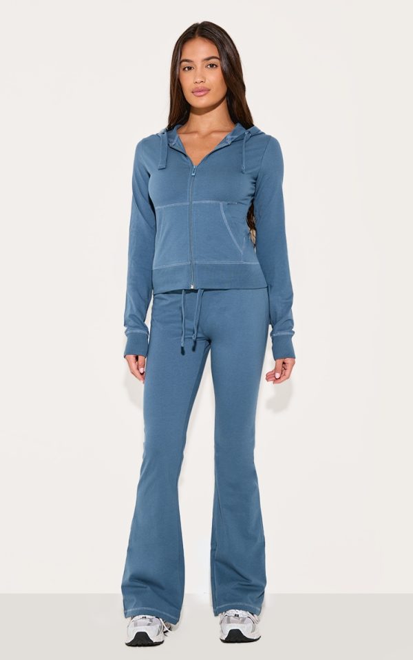 Midnight Blue Low Rise Skinny Flare Pants
