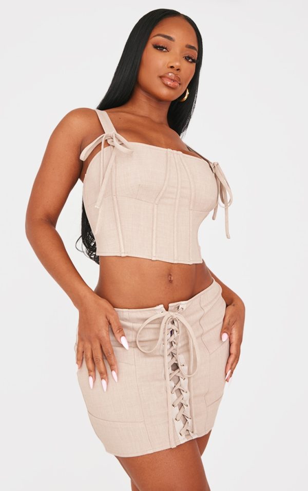 Shape Stone Woven Strappy Corset