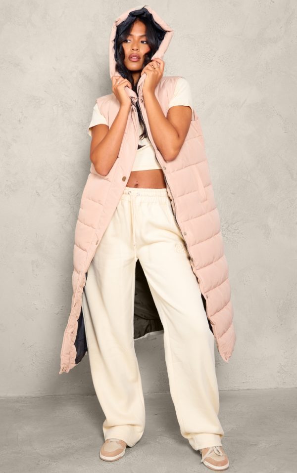 Tall Stone Panel Padded Longline Vest