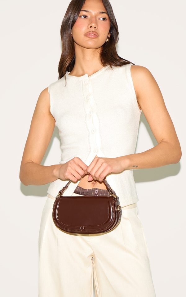 Chocolate Mini Round Cross Body Bag