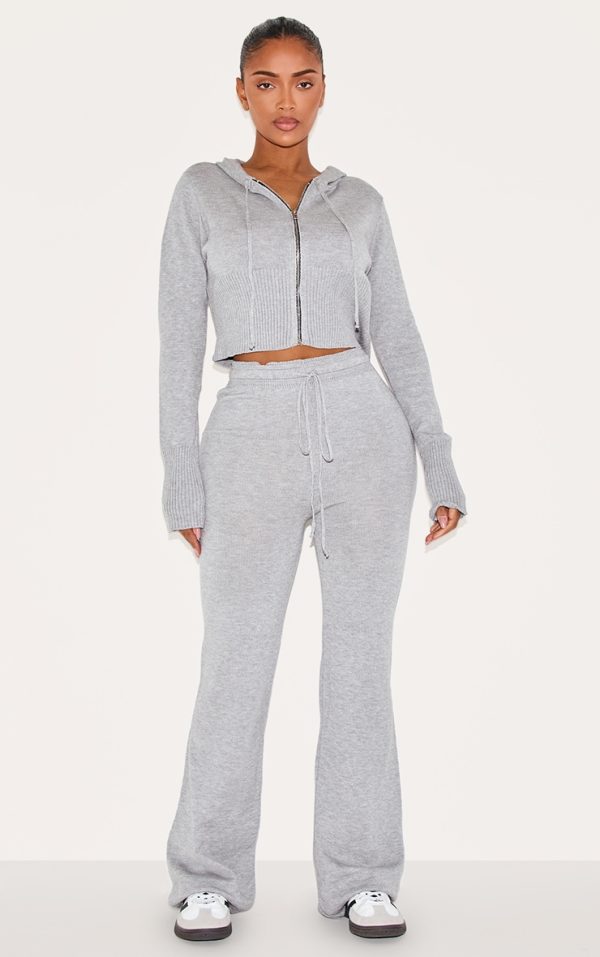 Shape Grey Knitted Flare Pants