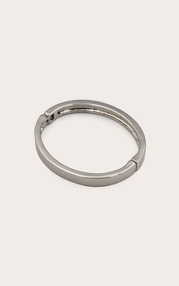 Silver Chunky Clasp Bangle