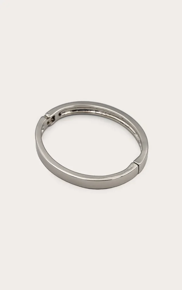 Silver Chunky Clasp Bangle