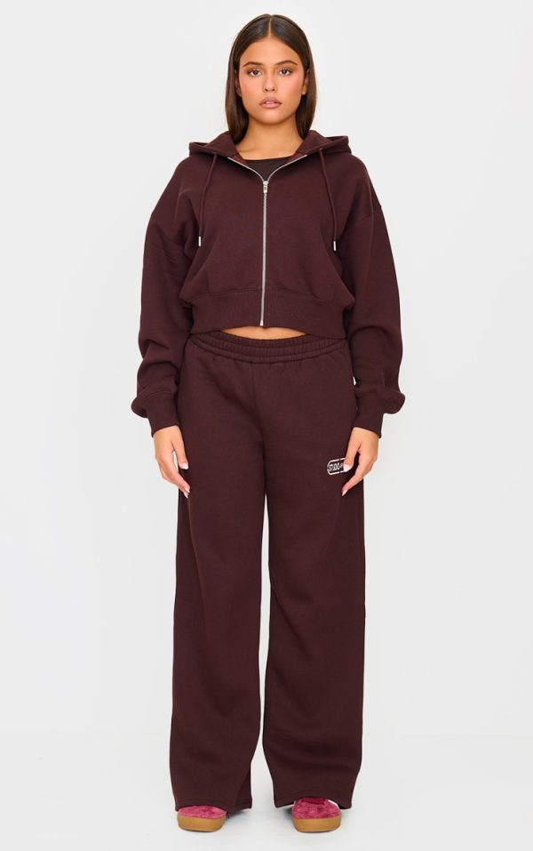 Chocolate Studio Archives Embroidered Wide Leg Sweatpants