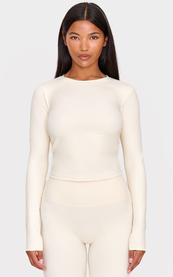 Bone Ultimate Sculpt Long Sleeve Crop Gym Top
