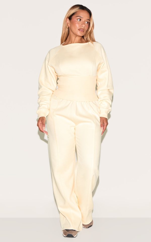 Shape Lemon Binded High Waist Wide Leg Sweatpants