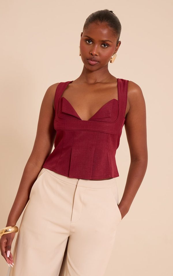 Deep Red Layered Corset