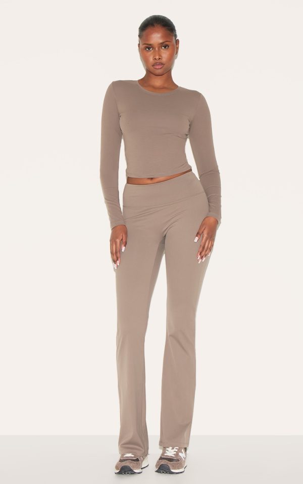 Brown Sculpt Straight Leg Yoga Pants